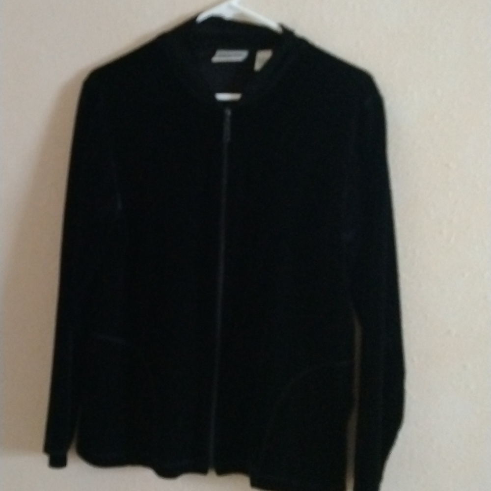 CHICO'S DESIGN VELVET JACKET SIZE 1
